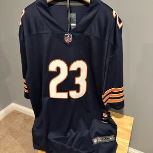Chicago Bears Hester NFL On Field Apparel Navy and Orange Nike Jersey
